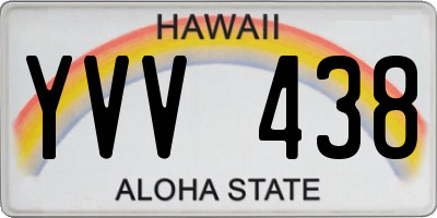 HI license plate YVV438