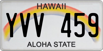 HI license plate YVV459