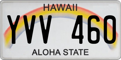 HI license plate YVV460