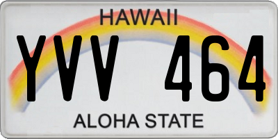 HI license plate YVV464