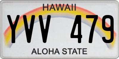 HI license plate YVV479
