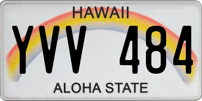 HI license plate YVV484