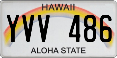 HI license plate YVV486