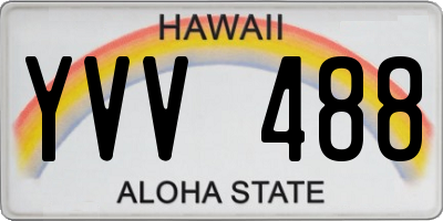 HI license plate YVV488