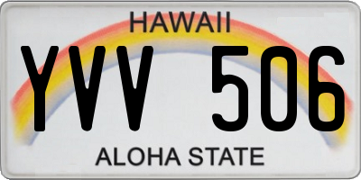 HI license plate YVV506