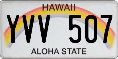 HI license plate YVV507