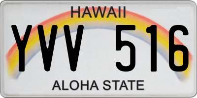 HI license plate YVV516