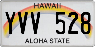 HI license plate YVV528