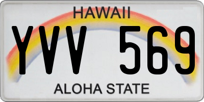HI license plate YVV569
