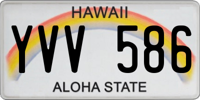 HI license plate YVV586