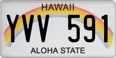 HI license plate YVV591