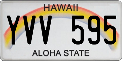 HI license plate YVV595