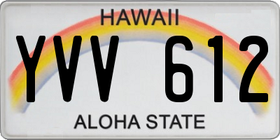 HI license plate YVV612