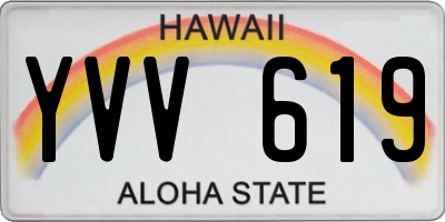 HI license plate YVV619