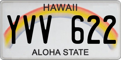 HI license plate YVV622