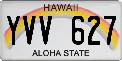 HI license plate YVV627