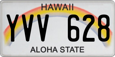 HI license plate YVV628