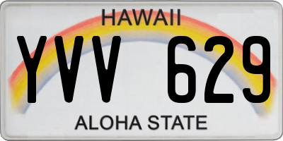 HI license plate YVV629