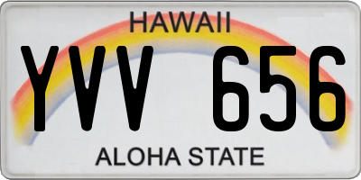 HI license plate YVV656