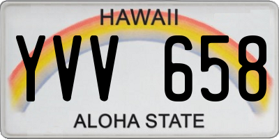 HI license plate YVV658