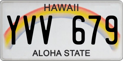 HI license plate YVV679