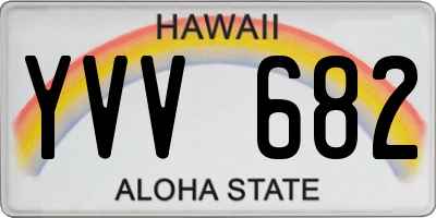 HI license plate YVV682
