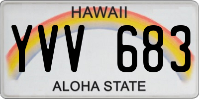 HI license plate YVV683