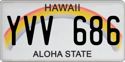HI license plate YVV686