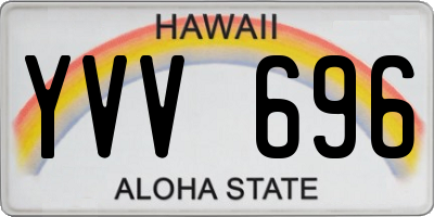 HI license plate YVV696