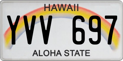 HI license plate YVV697