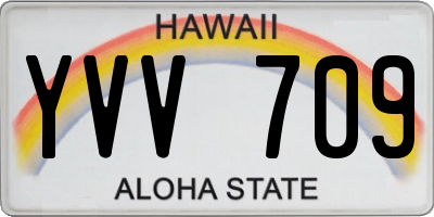HI license plate YVV709