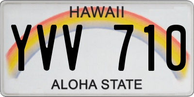HI license plate YVV710