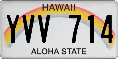 HI license plate YVV714