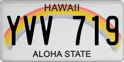 HI license plate YVV719
