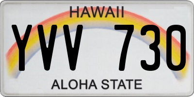 HI license plate YVV730