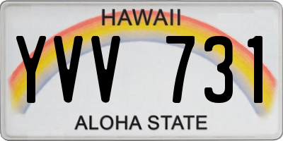 HI license plate YVV731