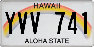 HI license plate YVV741