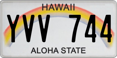 HI license plate YVV744