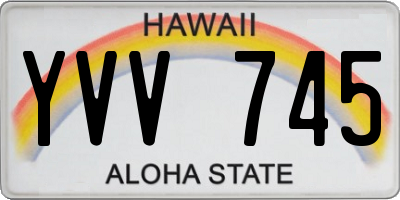 HI license plate YVV745