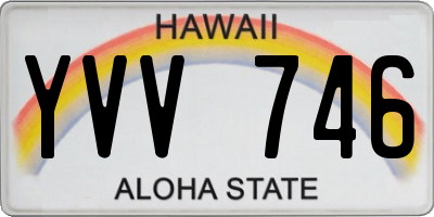 HI license plate YVV746