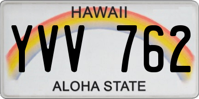 HI license plate YVV762