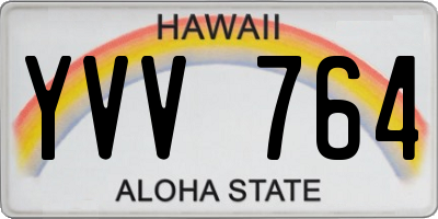 HI license plate YVV764