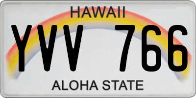 HI license plate YVV766