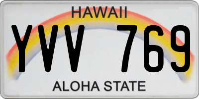 HI license plate YVV769