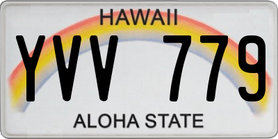 HI license plate YVV779
