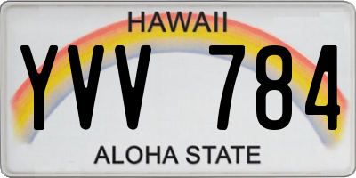 HI license plate YVV784
