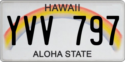 HI license plate YVV797