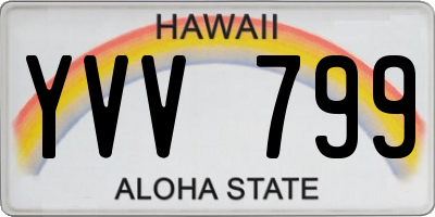 HI license plate YVV799