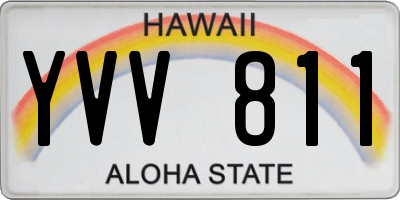 HI license plate YVV811