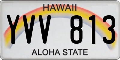 HI license plate YVV813